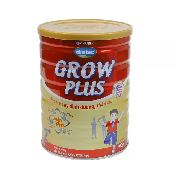 Sữa bột Combo 2 lon Dielac Grow Plus 2+, 2-10 tuổi, 900g