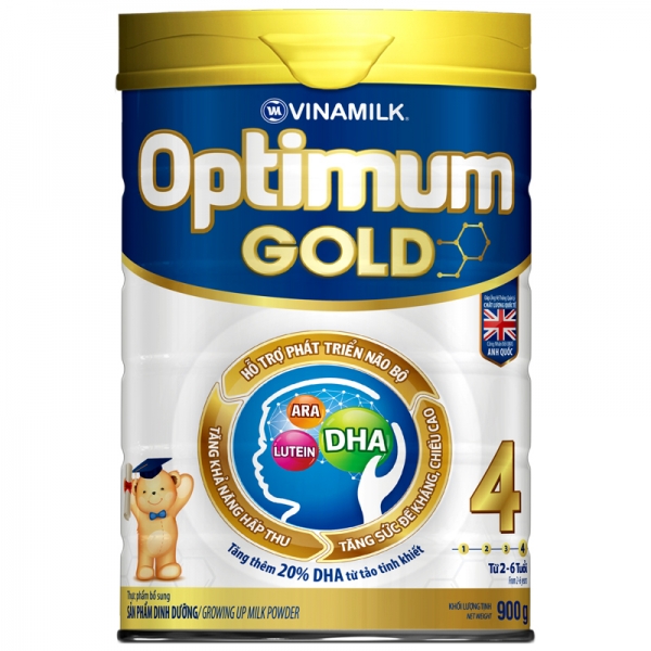 Sữa bột Combo 2 lon Vinamilk Optimum Gold 4, 900g