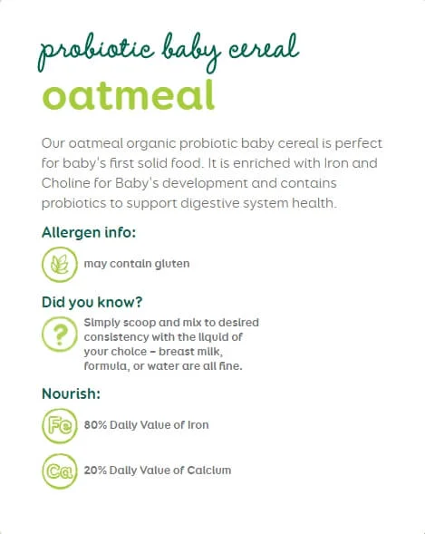 Combo 4 Bột ăn dặm ngũ cốc yến mạch Happy Baby Organic Probiotic Baby Cereal tặng 1 hộp cùng loại