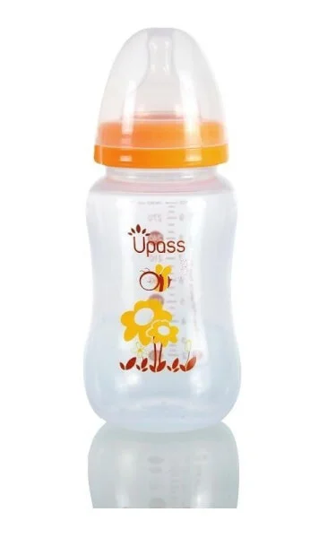 Bình sữa cổ rộng 300ml PP không BPA Upass