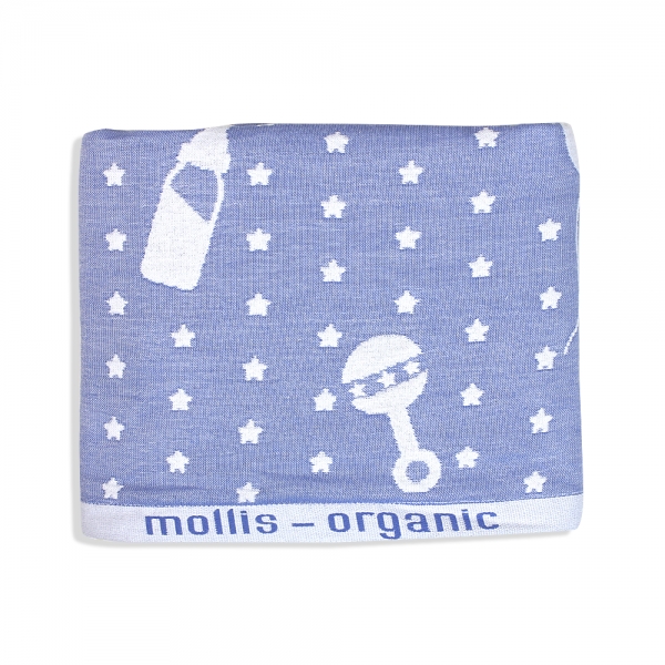 Khăn  Cotton Organic Mollis BM1N màu xanh 70x140 (cm)