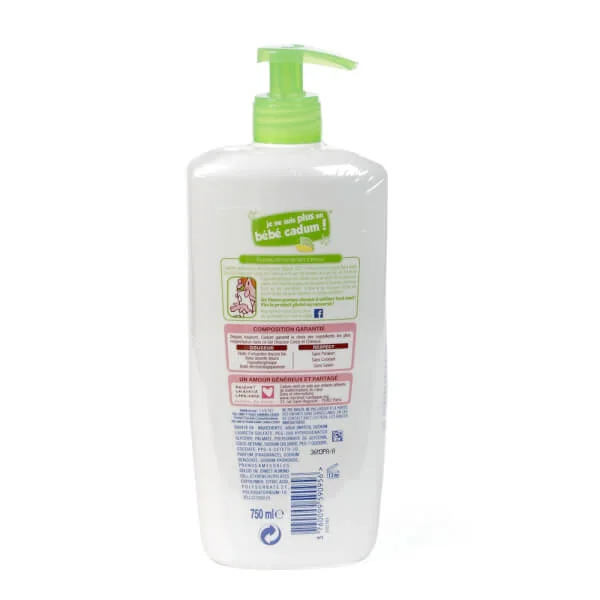 Tắm gội sơ sinh Cadum hương hạnh nhân 750ml
