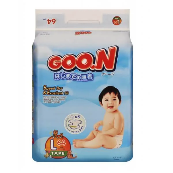 Tã dán Goo.n Slim L, 9-14kg, 64 miếng