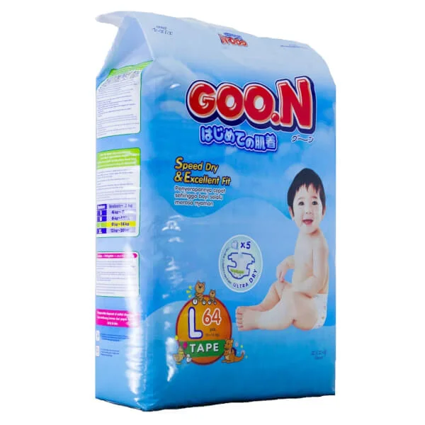 Tã dán Goo.n Slim L, 9-14kg, 64 miếng
