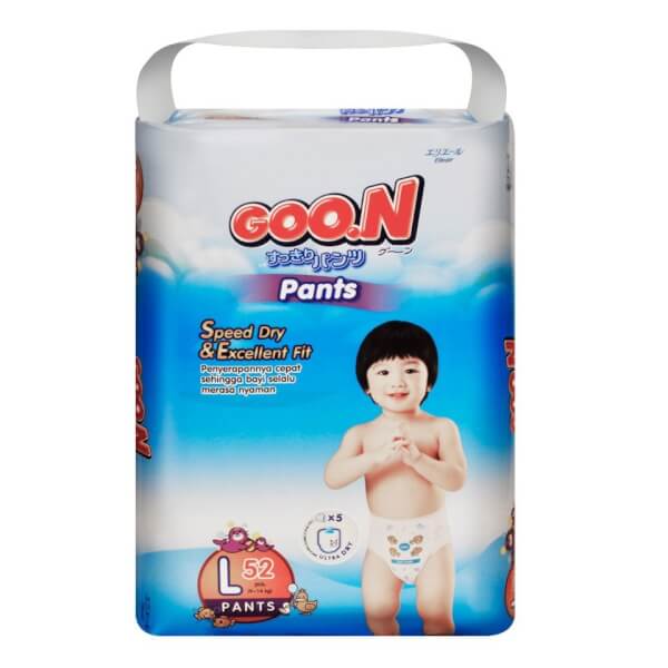 Tã quần Goo.n Slim L, 9-14kg, 52 miếng