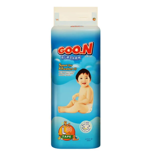Tã dán Goo.n Slim L, 9-14kg, 34 miếng