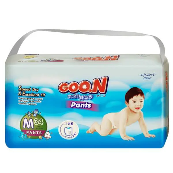 Tã quần Goo.n Slim M, 6-11kg, 34 miếng