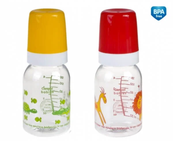 Bình thủy tinh núm sillicone 120ml 42/102 Canpol