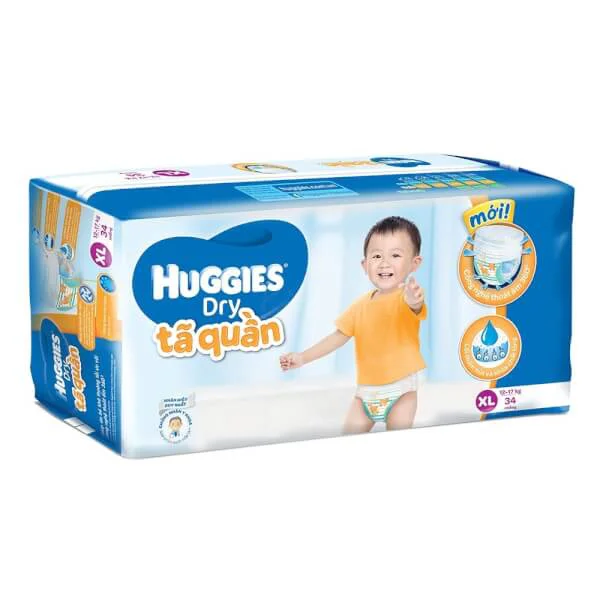 Tã quần Huggies Dry Pants XL, 11-16kg, 32 miếng