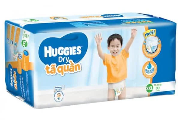 Tã quần Huggies Dry Pants XXL, trên 14kg, 28 miếng