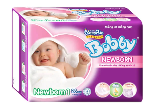 Miếng lót Bobby Fresh Newborn 1, dưới 5kg, 28 miếng