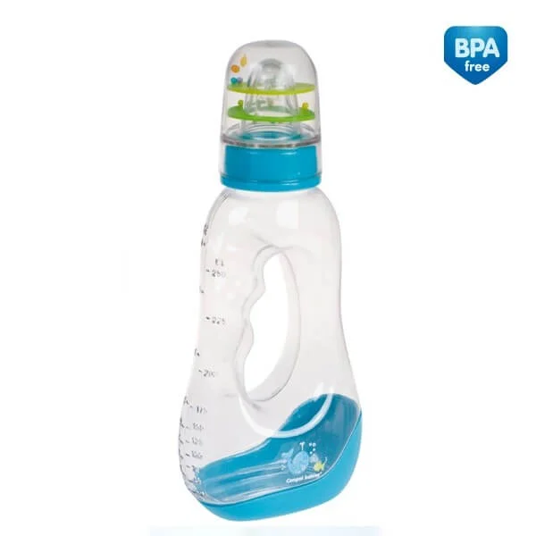 Bình sữa xoắn có xúc xắc BPA free canpol
