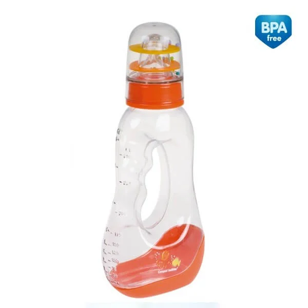 Bình sữa xoắn có xúc xắc BPA free canpol