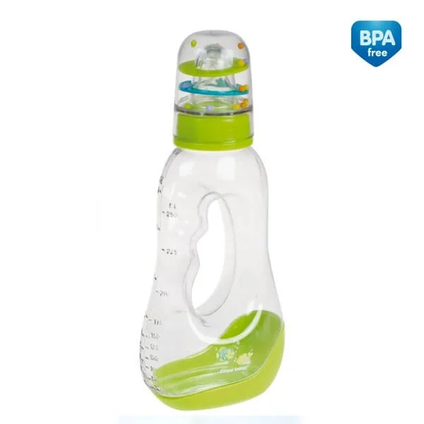 Bình sữa xoắn có xúc xắc BPA free canpol