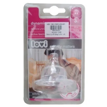 Núm ty silicone cổ rộng Lovi-chảy chậm