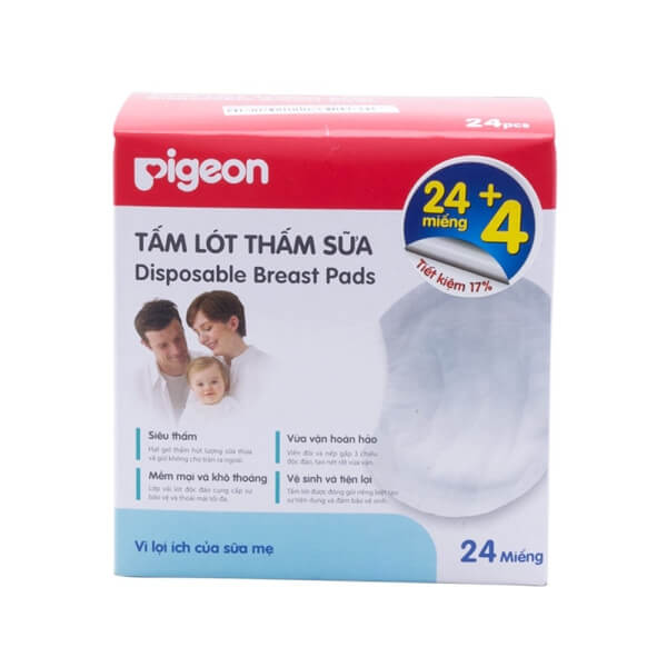 Tấm lót thấm sữa Pigeon 24 miếng