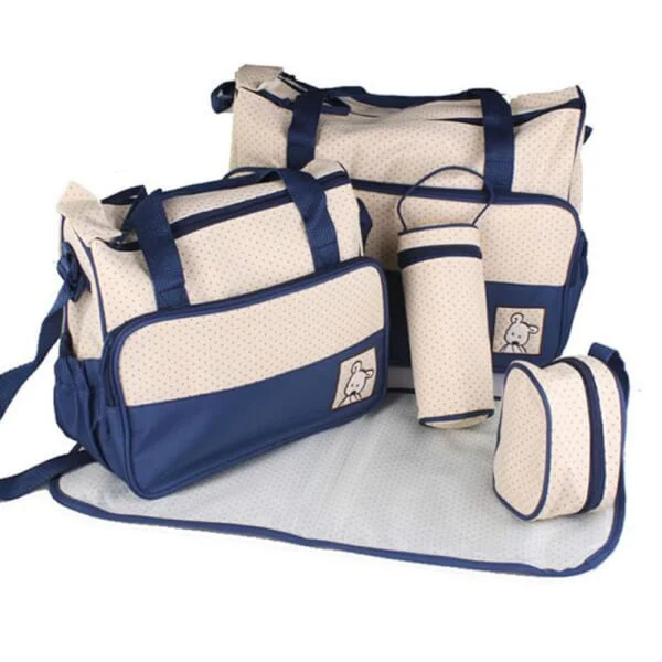 Túi đựng đồ cho bé hình chấm bi màu xanh đậm