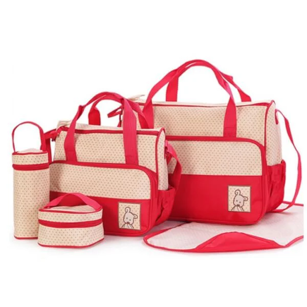 Túi đựng đồ cho bé hình chấm bi màu đỏ