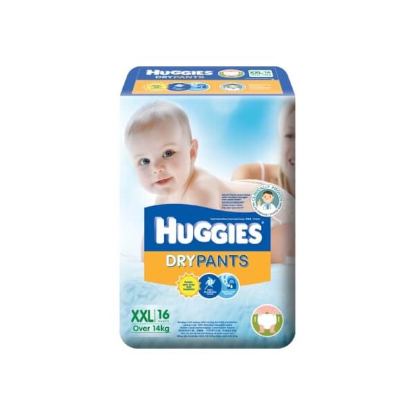 Tã quần Huggies Dry Pants XXL, trên 14kg, 16 miếng