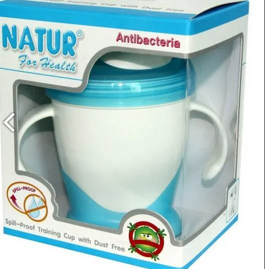 Ly uống nước có tay cầm chống tràn, đế chống trượt, BPA free Natur 200ml