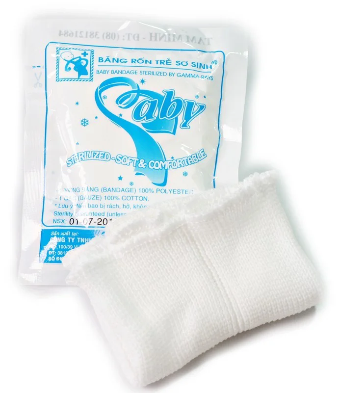 Băng rốn baby xanh 10M/hộp