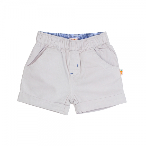 Quần kaki bé trai ngắn phối lưng caro nhí xanh