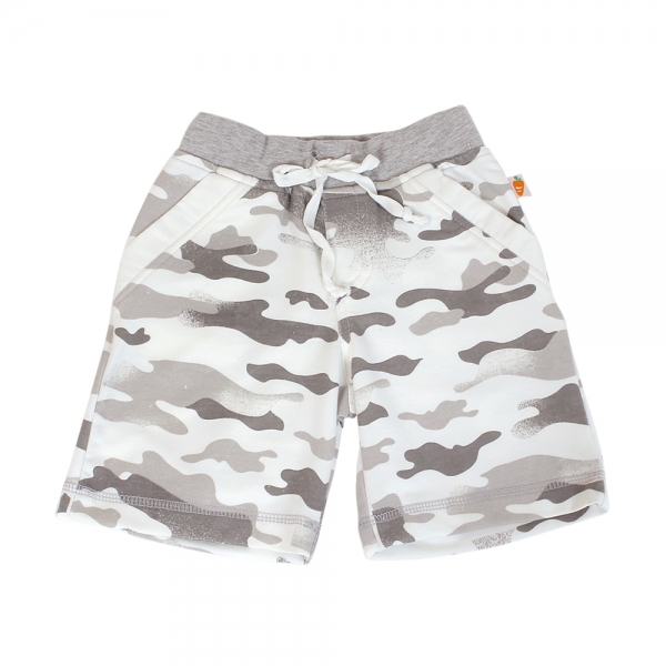 Quần thun bé trai ngắn họa tiết camo