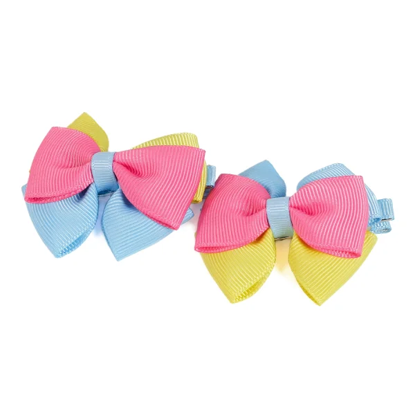 kẹp tóc bé gái đính nơ phối 3 màu