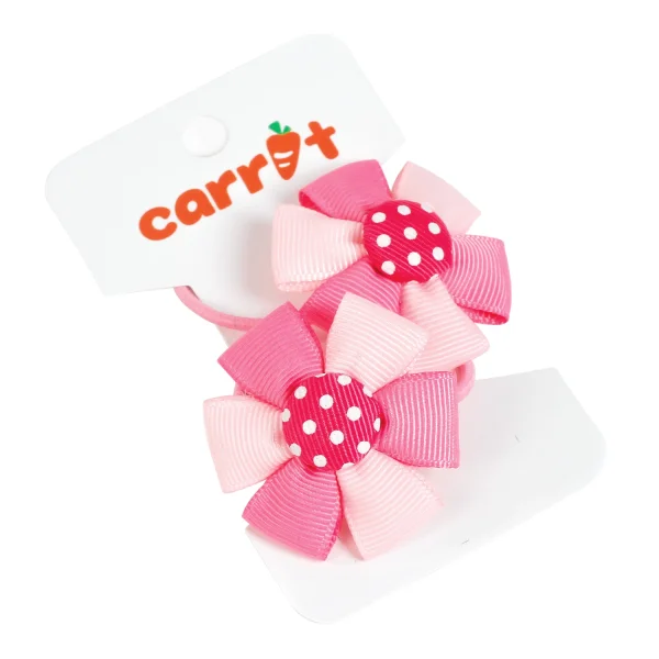 Cột tóc bé gái đính nơ in hình chấm bi