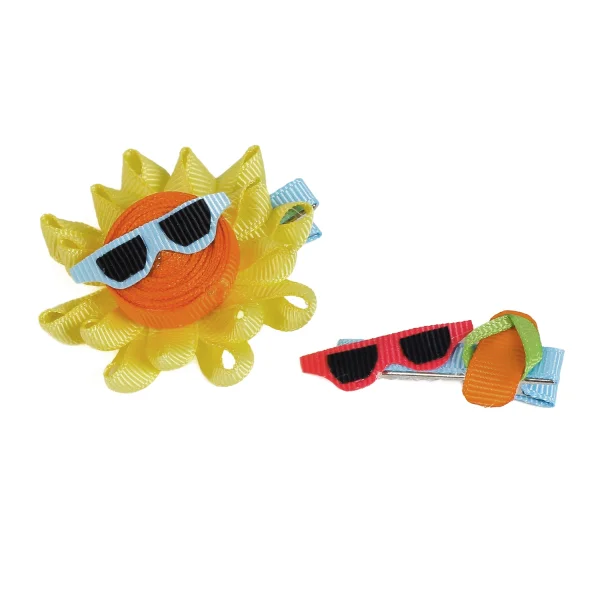 set kẹp tóc bé gái in hình mắt kính kute