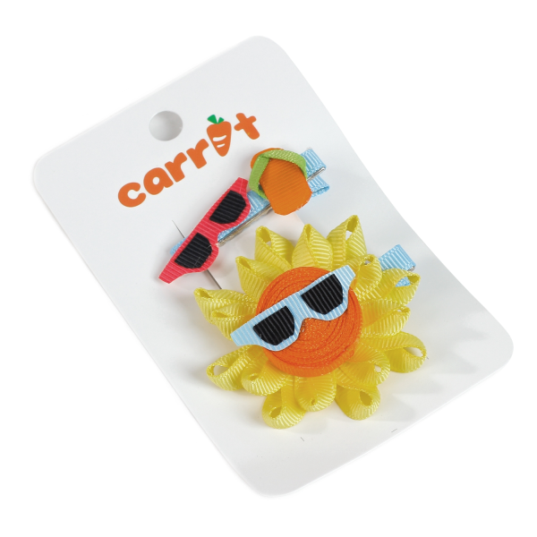 set kẹp tóc bé gái in hình mắt kính kute