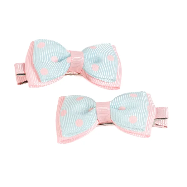 Kẹp tóc bé gái đính nơ in hình chấn bi