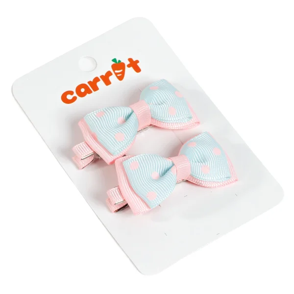 Kẹp tóc bé gái đính nơ in hình chấn bi