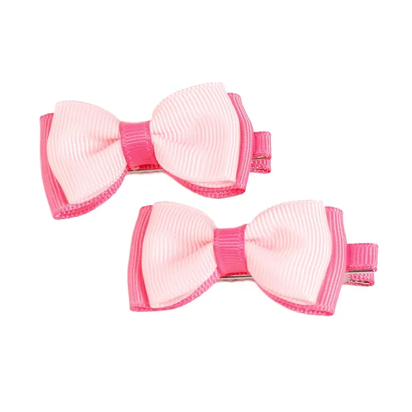 Kẹp tóc bé gái hoa sáu cánh phối hai màu