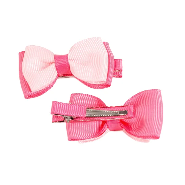 Kẹp tóc bé gái hoa sáu cánh phối hai màu