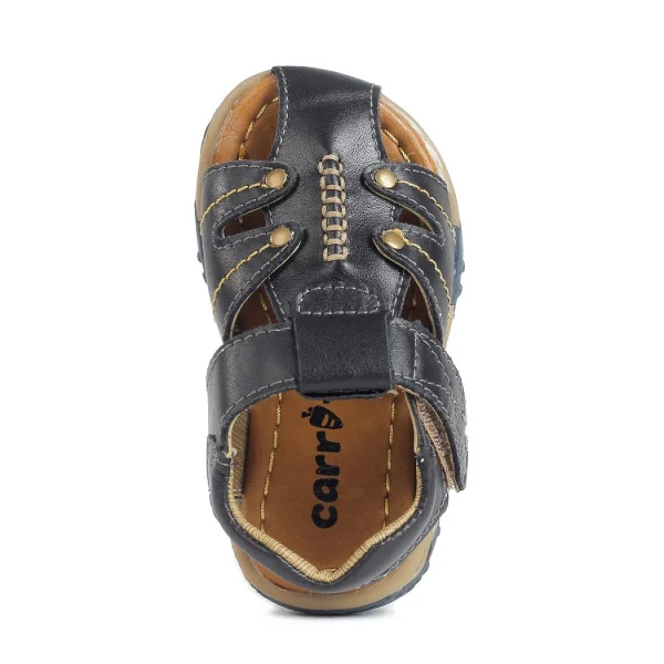 Sandal bé trai da mũi rọ chỉ may nổi