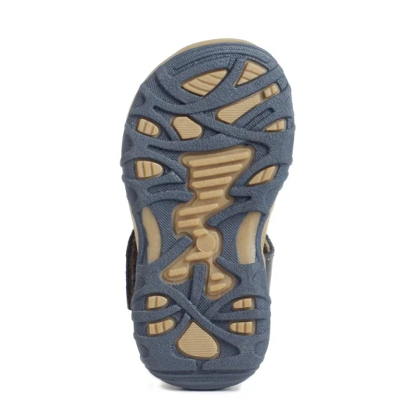 Sandal bé trai da mũi rọ chỉ may nổi