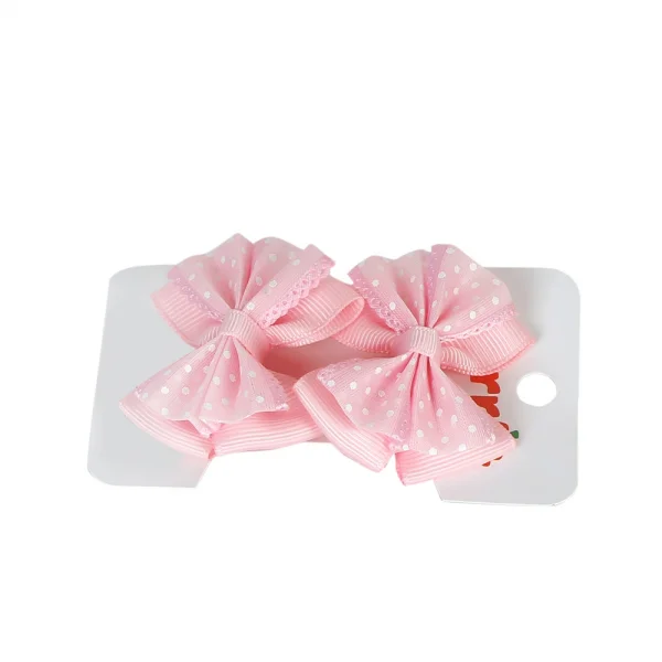 Cặp kẹp 2 tầng voan họa tiết bi trắng