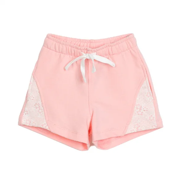 Quần thun bé gái ngắn đắp ren