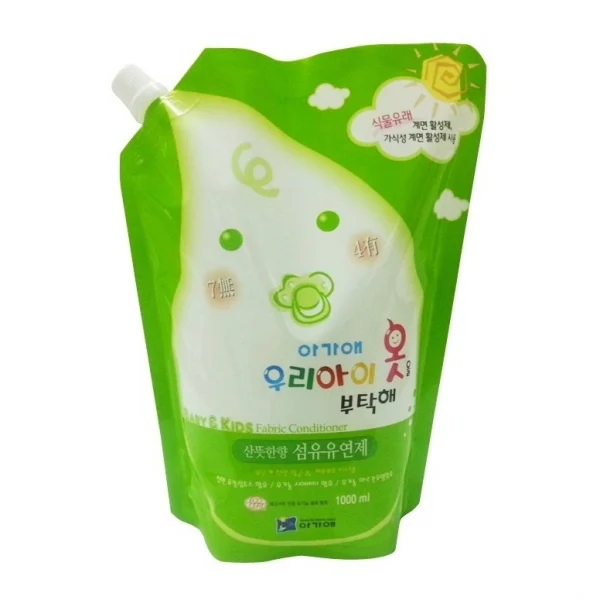Dung dịch xả quần áo Aga-ae hương tươi mát, túi 1L