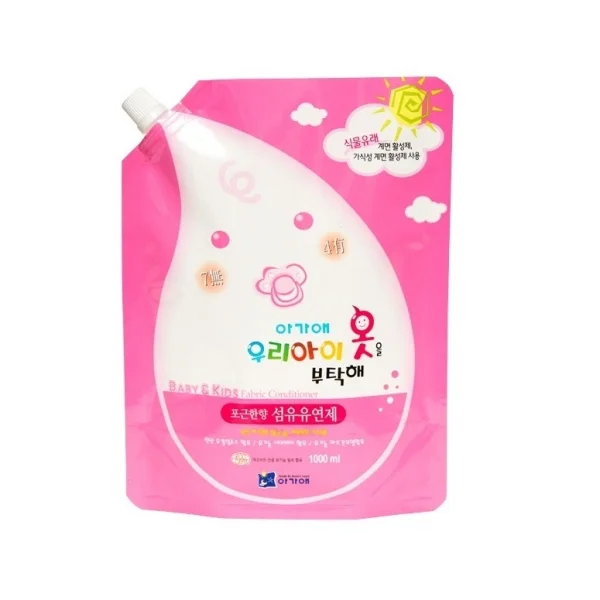 Dung dịch xả quần áo Aga-ae hương tươi mát, túi 1L
