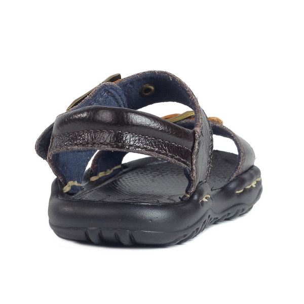 Sandal bé trai da khoá ngang kim loại