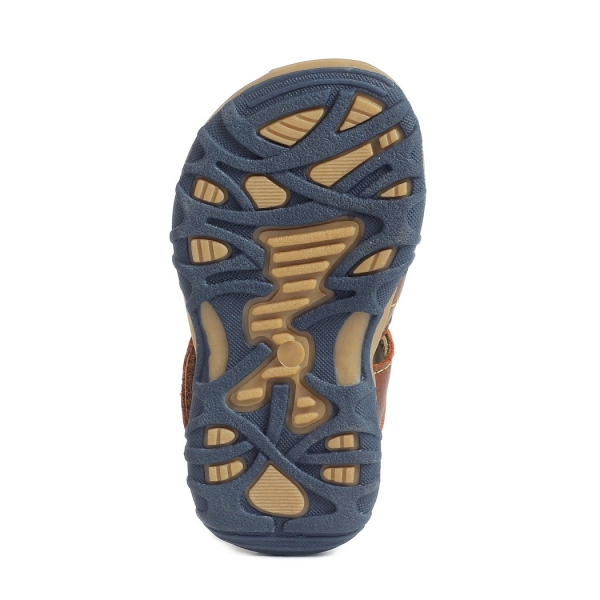 Sandal bé trai da mũi rọ chỉ may nổi