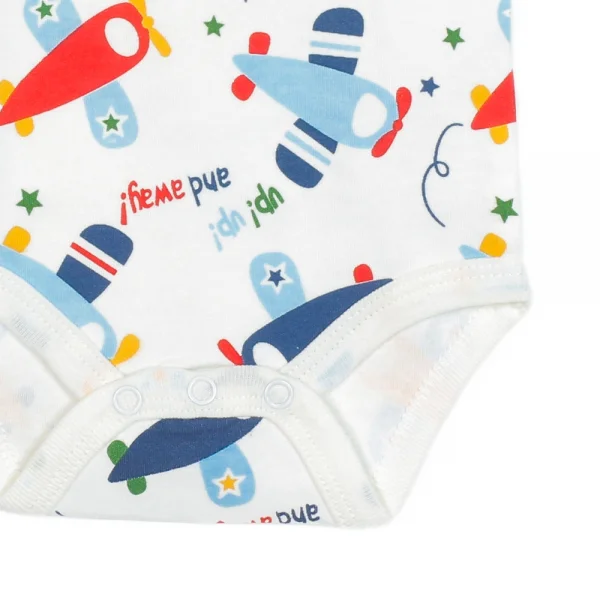 Body tam giác tay ngắn in máy bay