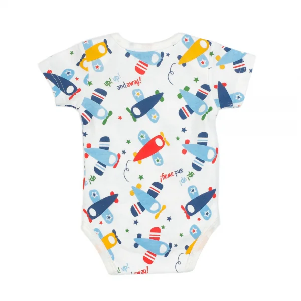 Body tam giác tay ngắn in máy bay