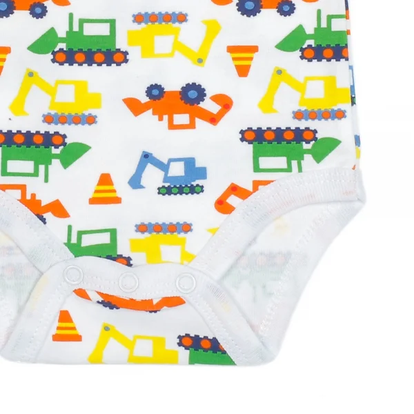 Body tam giác tay ngắn in xe cẩu+xe múc