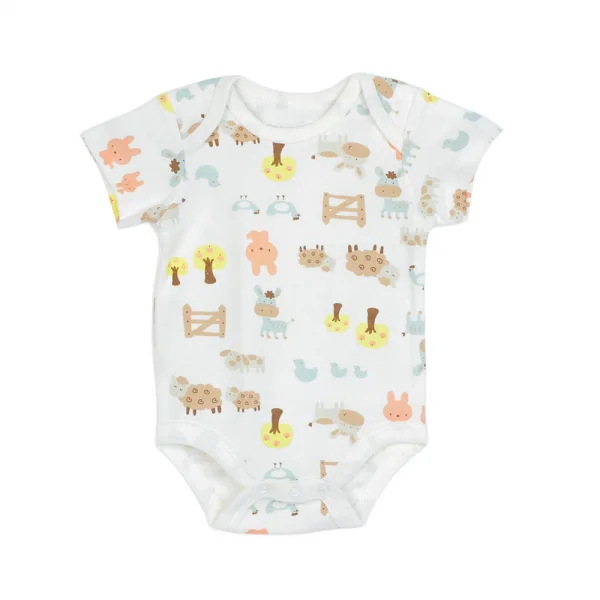 Body tam giác tay ngắn in con cừu+bò sữa