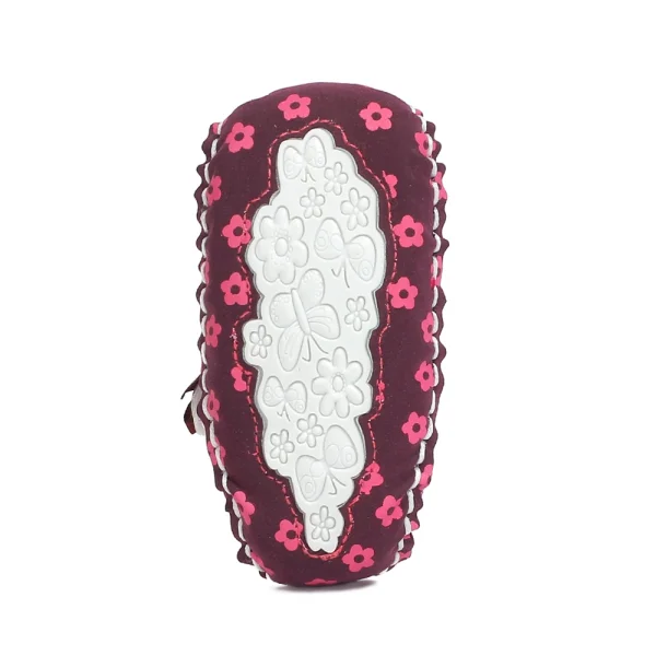 Giày tập đi bé gái Carrot thêu hoa S5001, size 16, tím