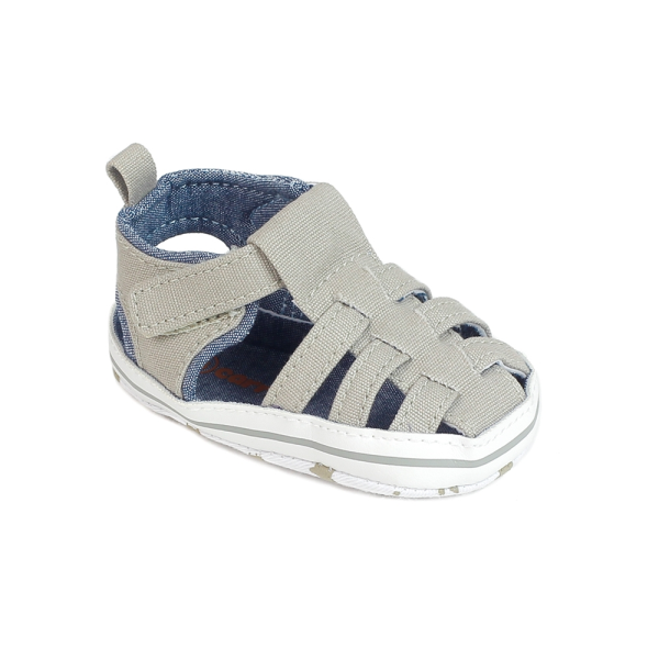 Giày tập đi bé trai Carrot mũi rọ 3 quai ngang S5006 16, Xanh jean