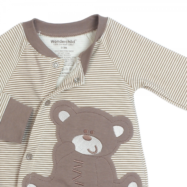 Boby dài có vớ bé trai thêu gấu Wonderchild